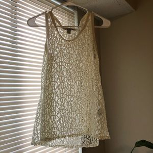Banana Republic Heritage Cream Lace Tank Top XS